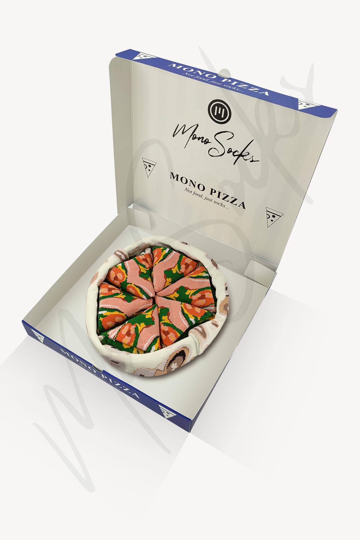 Mono Socks - 4lü Salad Pizza Pamuklu Çorap