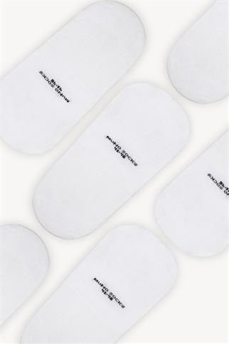 Mono Socks - 6lı Bambu Kaydırmaz Silikonlu Babet Çorap Beyaz