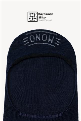 Mono Socks - 6lı Bambu Kaydırmaz Silikonlu Babet Çorap Lacivert