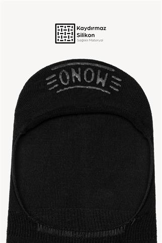 Mono Socks - 6lı Bambu Kaydırmaz Silikonlu Babet Çorap Siyah