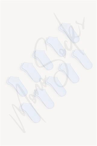 Mono Socks - 10lu Recycle Pamuk Patik Çorap - Beyaz