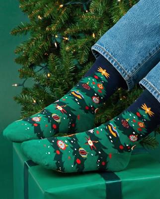 Mono Socks - 1li Yılbaşı Ağaclı Çorap