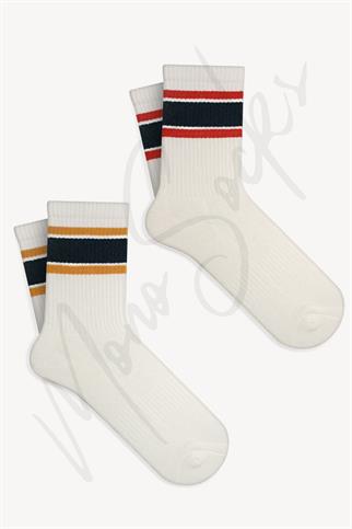 Mono Socks - 2li Çemberli Taban Altı Havlu Spor Çorap