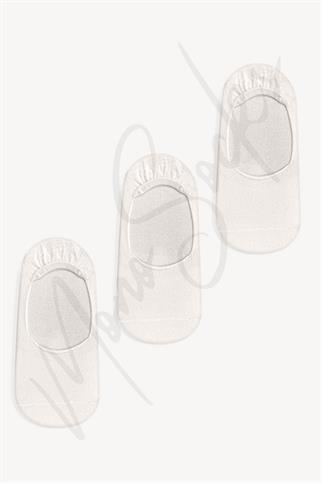 Mono Socks - 3lü Silikonlu Pamuklu Babet Çorap