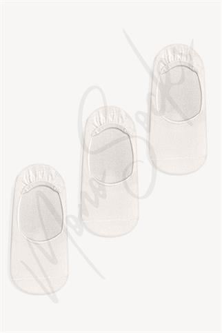 Mono Socks - 3lü Silikonlu Pamuklu Babet Çorap