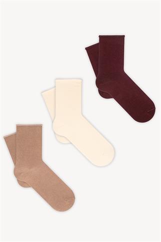 Mono Socks - 3lü Lastiksiz Bambu Soket Çorap