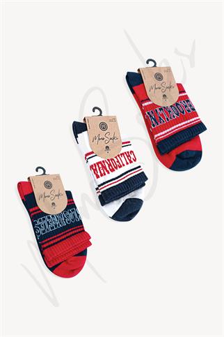 Mono Socks - 3lü Los Angeles Kolej Spor Çorap