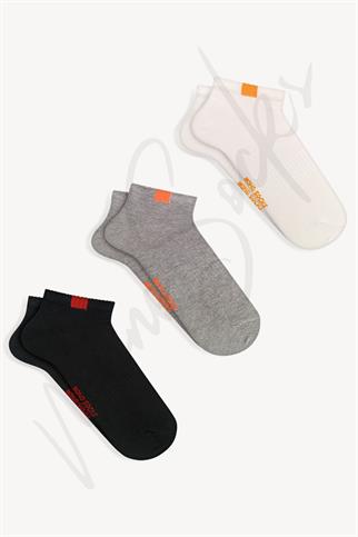 Mono Socks - 3lü Lastik Bantlı Spor Patik Çorap
