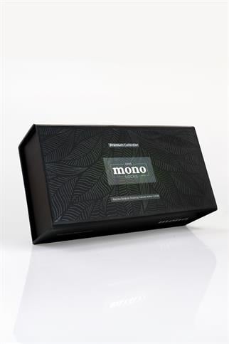 Mono Socks - 4lü Premium Kutulu Dikişsiz Düz Bamboo Antrasit Soket Çorap