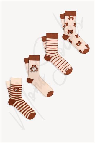 Mono Socks - 4lü Koca Ayıcıklı Çorap