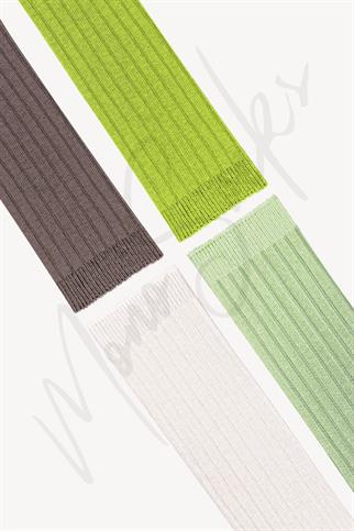 Mono Socks - 4lü Çocuk Kabartmalı Diz Altı Çorap - Yeşil