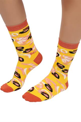 Mono Socks - Tekli Frutti Di Mare Pizza Pamuklu Çorap