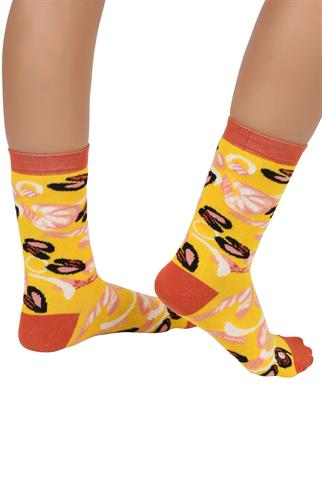 Mono Socks - Tekli Frutti Di Mare Pizza Pamuklu Çorap