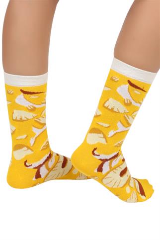 Mono Socks - Tekli Hawaiian Pizza Pamuklu Çorap