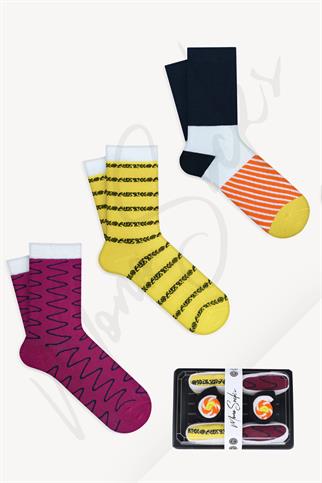 Mono Socks - 3lü Lachs Maki Set A Sushi Çorap