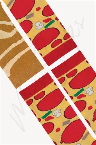 Mono Socks - 4lü New York Pizza Pamuklu Çorap
