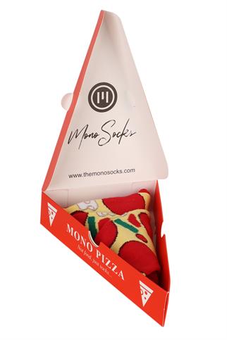 Mono Socks - Tekli New York Pizza Pamuklu Çorap