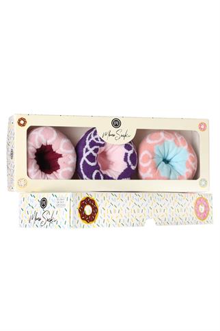 Mono Socks - 3lü Nuty Chocolate Series Pamuklu Donut Çorap