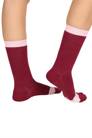 Mono Socks - Tekli Nuty Pink Chocolate Pamuklu Donut Çorap