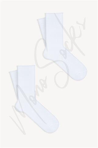 Mono Socks - 2li Lastiksiz Pamuklu Soket Çorap