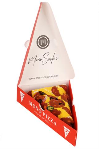 Mono Socks - Tekli Pepperoni Pizza Pamuklu Çorap