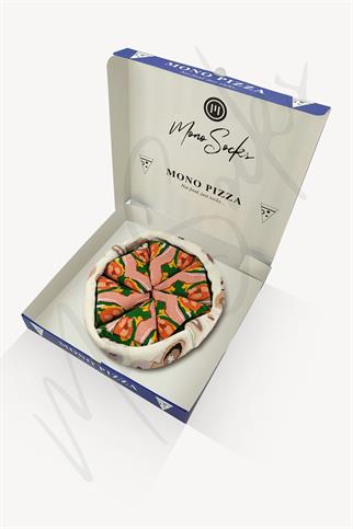 Mono Socks - 4lü Salad Pizza Pamuklu Çorap