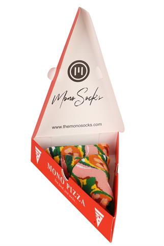 Mono Socks - Tekli Salad Pizza Pamuklu Çorap