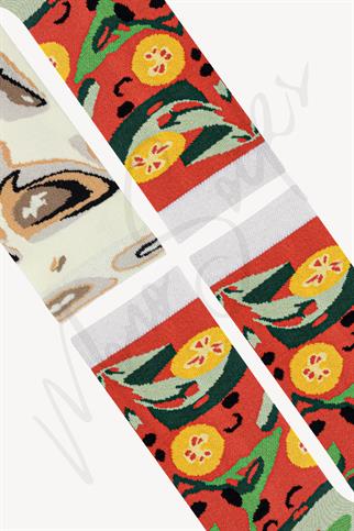 Mono Socks - 4lü Vege Pizza Pamuklu Çorap