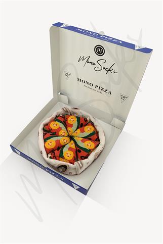 Mono Socks - 4lü Vege Pizza Pamuklu Çorap