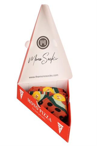 Mono Socks - Tekli Vege Pizza Pamuklu Çorap