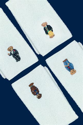 Lesepri - Teddy Bear Nakışlı 4 Parça El Havlusu | Yüz Havlusu