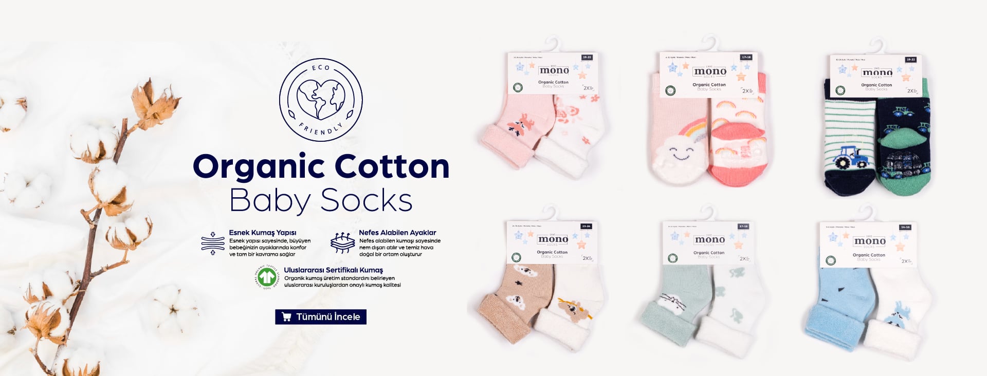 Mono Socks - Desenli Pamuklu Çoraplar - Özel Tasarım Çoraplar 