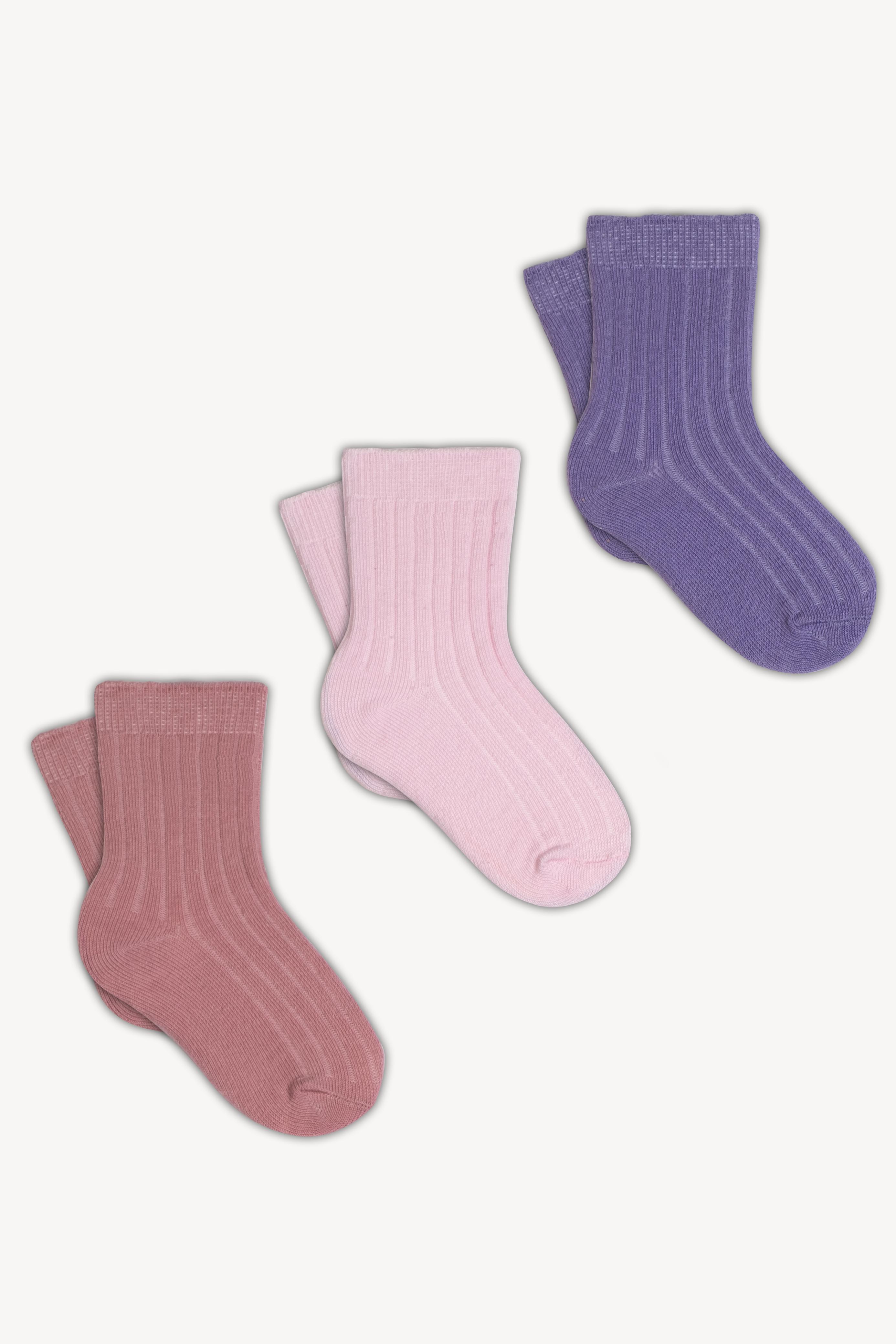 Mono Socks - 3'lü Çocuk Kabartmalı Pamuklu Çorap - Desenli Pamuklu Çoraplar - Mono Socks - Özel Tasarım Çoraplar