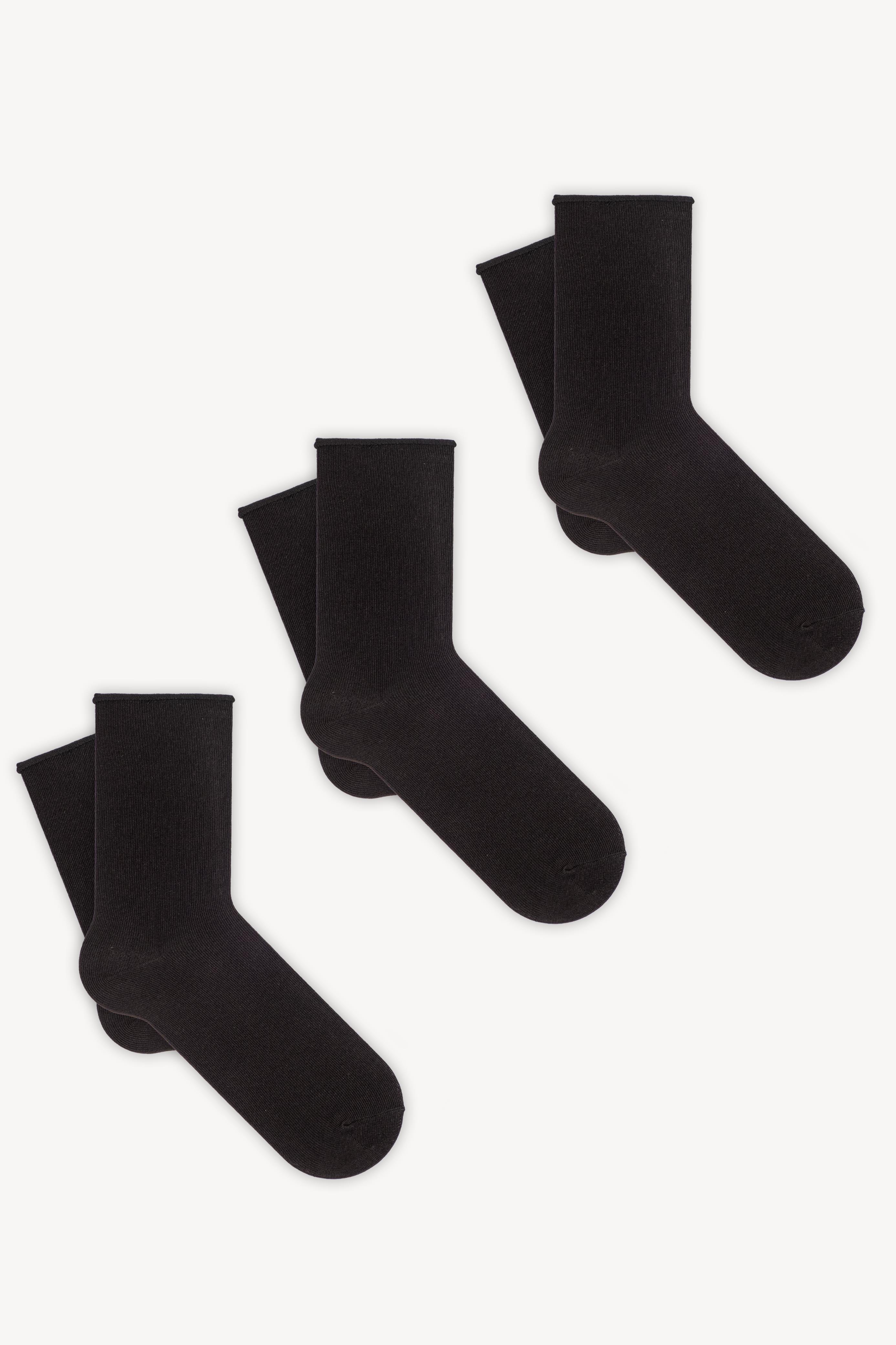Mono Socks - 3'lü Lastiksiz Bambu Soket Çorap - Desenli Pamuklu Çoraplar - Mono Socks - Özel Tasarım Çoraplar