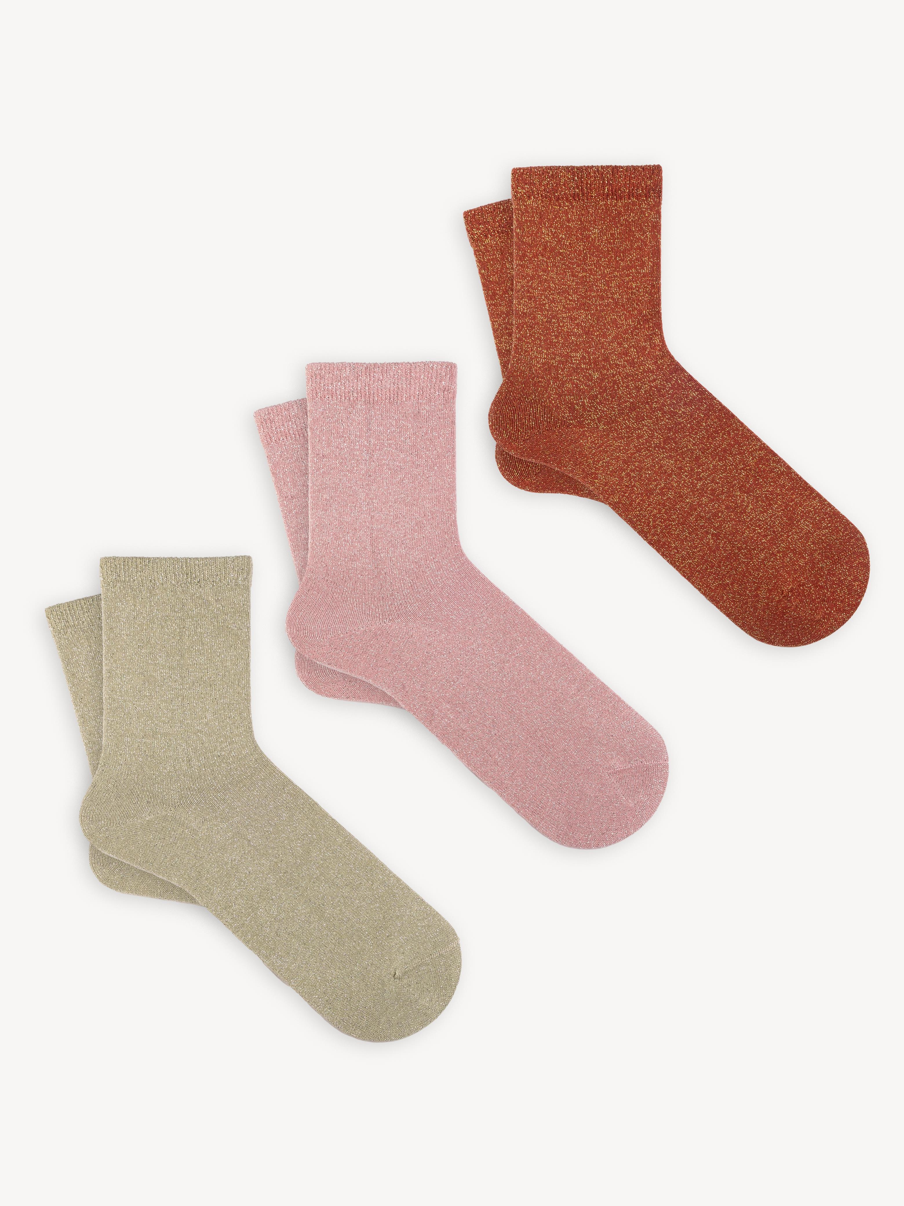 Mono Socks - 3'lü Simli Çorap - Desenli Pamuklu Çoraplar - Mono Socks - Özel Tasarım Çoraplar