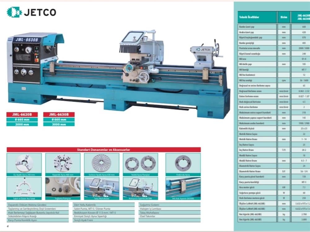 JETCO JML6620B TornaTezgahı