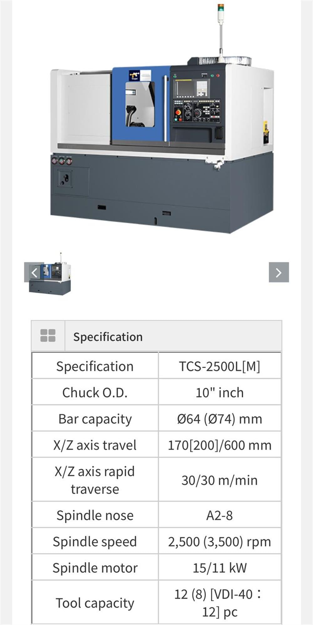 Tongtai Topper TCS2500 CNC Torna Tezgahı