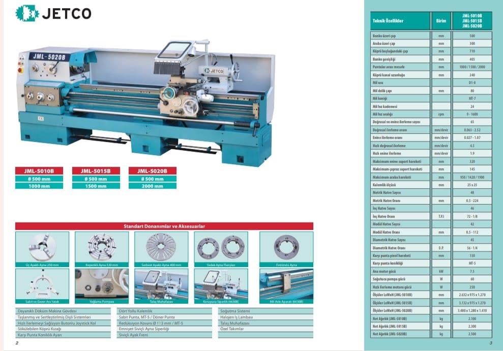 JETCO JML5015B TornaTezgahı