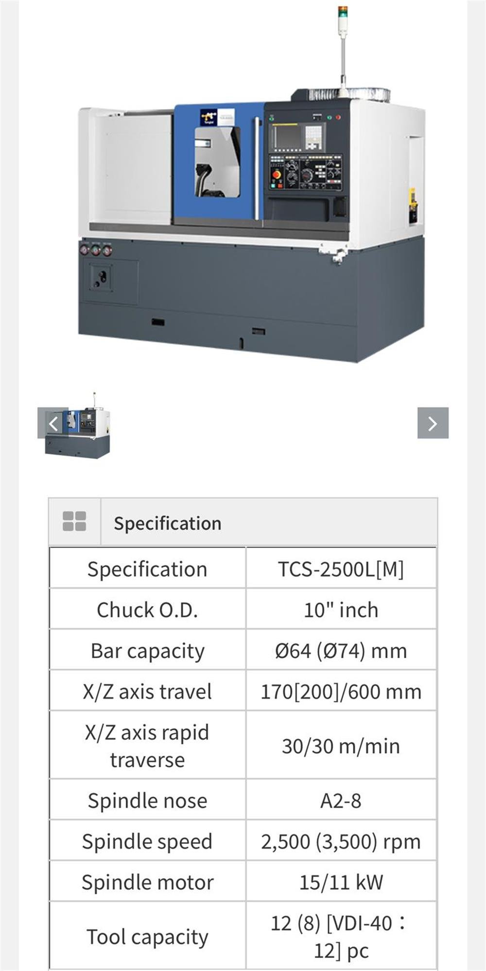 Tongtai Topper TCS2500 CNC Torna Tezgahı
