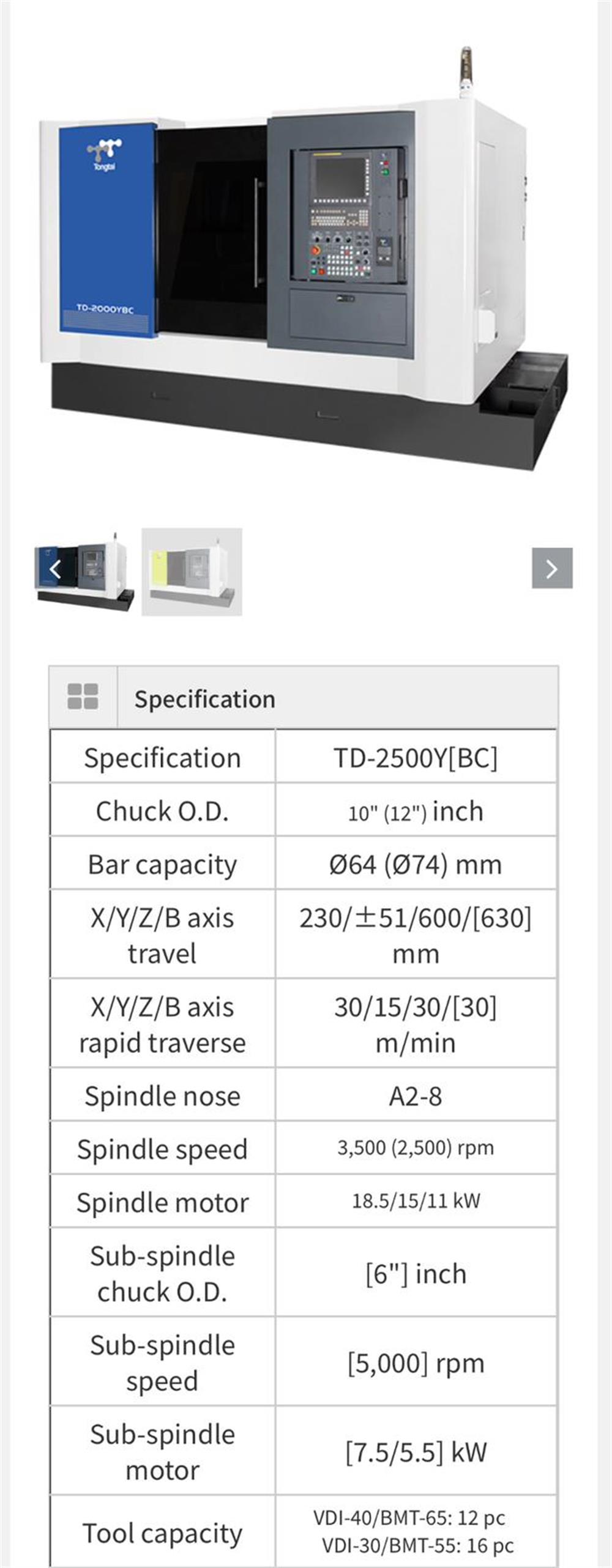 Tongtai Topper TCS2500Y CNC Torna Tezgahı