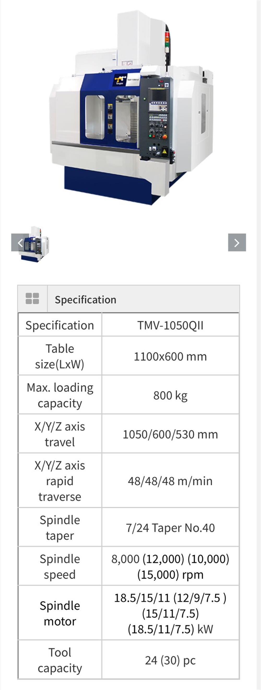 Tongtai Topper TMV1050QII  işleme merkezi