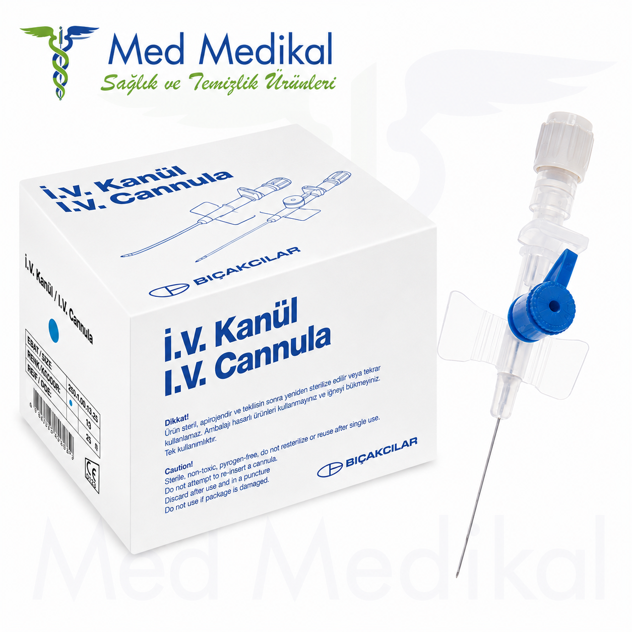 Bıçakcılar Intraket Mavi 22G x 1 1/2