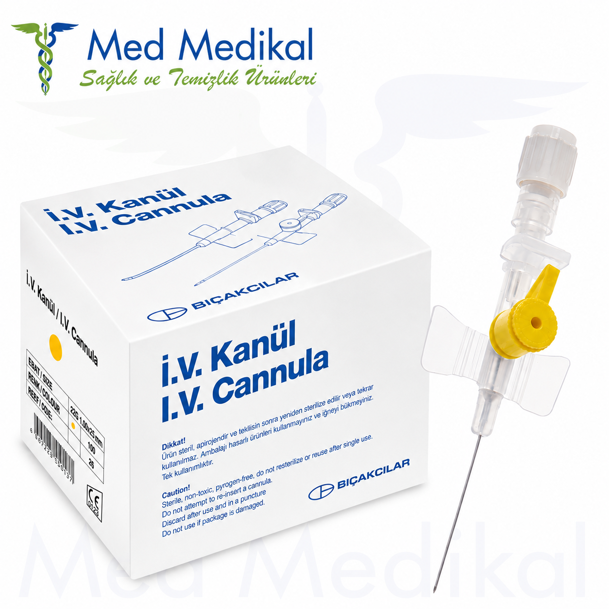 Bıçakcılar Intraket Sarı 24G x 1 1/2