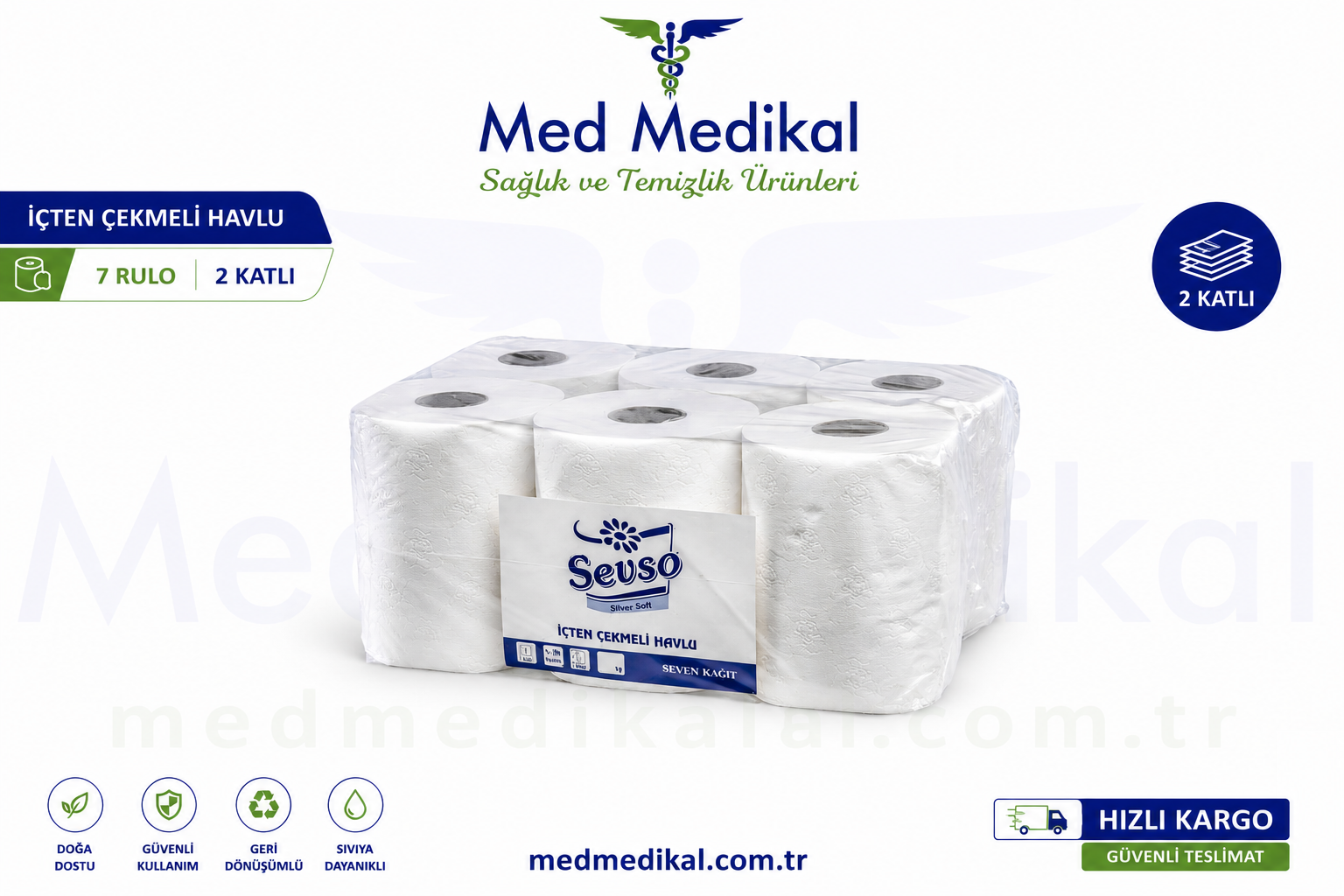 İçten Çekmeli Kağıt Havlu 6 Rulo