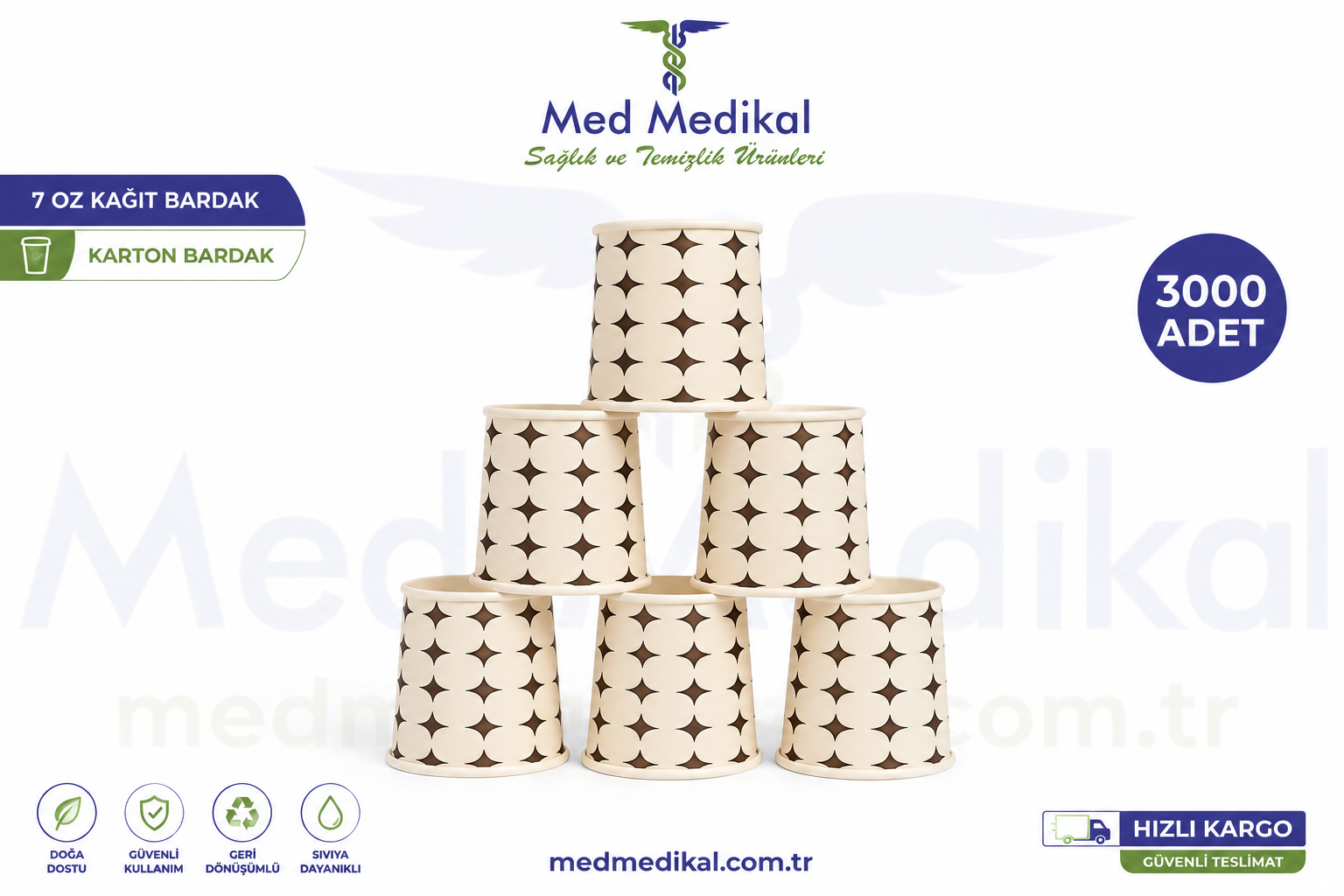 KARTON BARDAK 7 OZ  3000 ADET