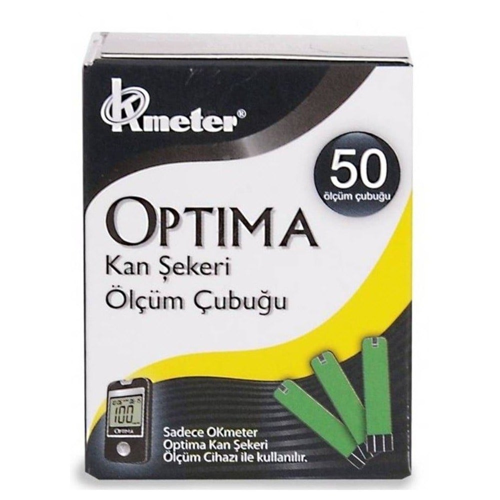 Optima 50 Adet Şekeri Olçüm Çubuğu / Strip