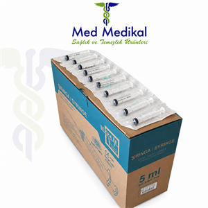 5 cc 3 Parça Steril Enjektör - 250 Adet
