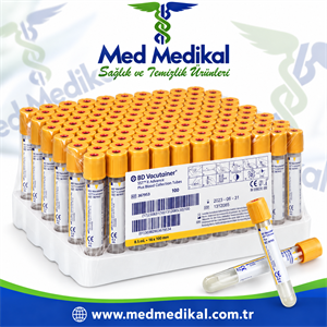 8,5 ml. JELLİ - B.D. - Sarı Kapaklı - 100 Adet vakumlu