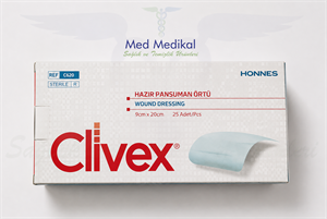 Clivex 9 x 20 cm Steril Hazır Pansuman Yara Örtüsü 1 adet
