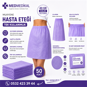 JİNEKOLOJİK ETEK (100 ADET) TEK KULLANIMLIK 